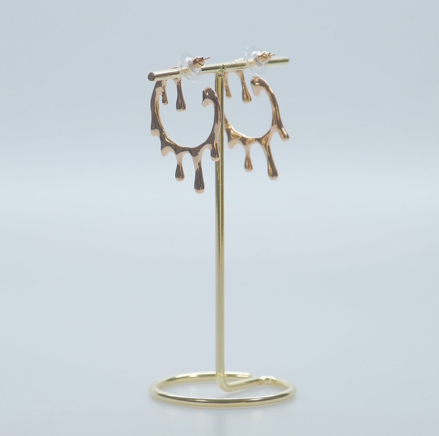Gold Drip Hoop Earrings